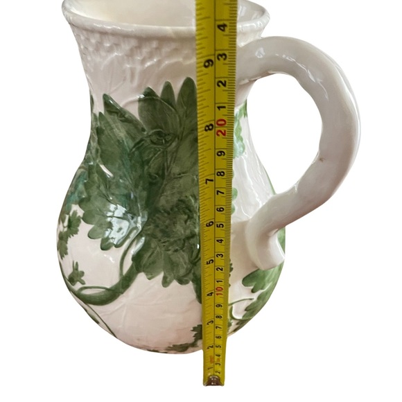 Zrike Hand Painted 9.4"t x 6"w Pitcher With Grape Leaves' - Picture 4 of 5